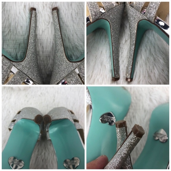 BETSEY JOHNSON Blue Silver SB-Tee Dress Sandals - Picture 13 of 13